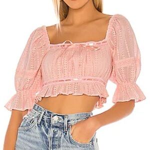 tularosa pink crop top